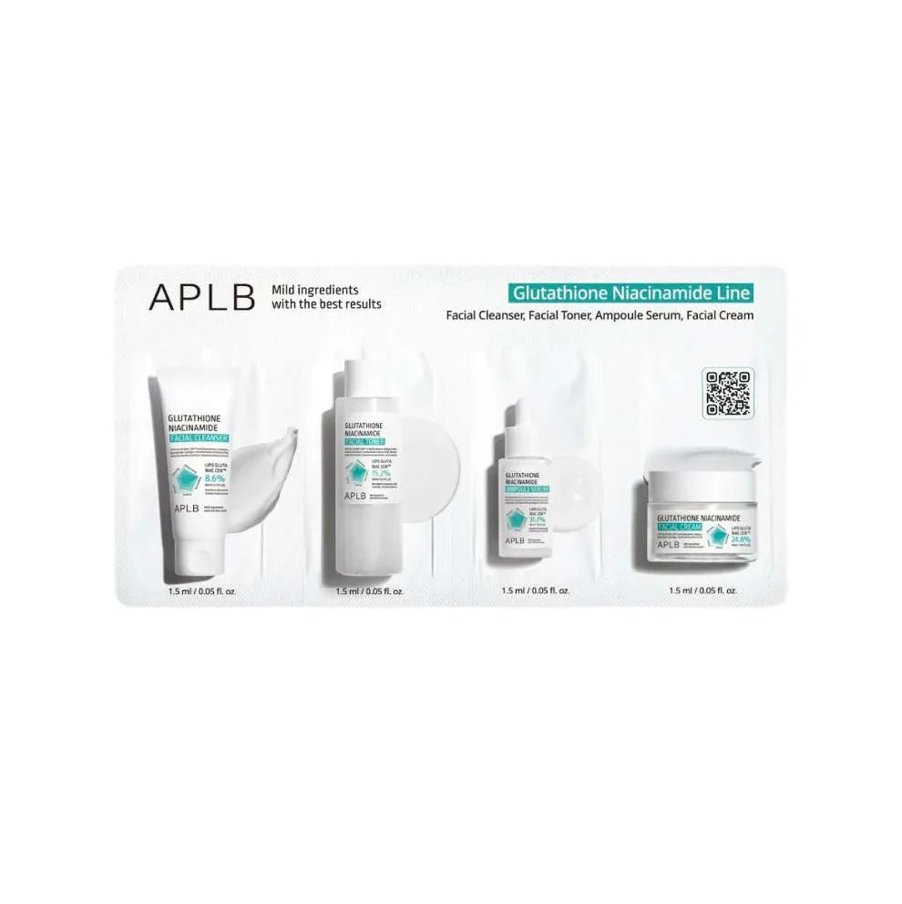 APLB Glutathione Niacinamide Skin 4 Types Sachet Set vienkartinė rutina
