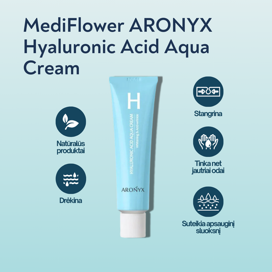 MediFlower ARONYX Hyaluronic Acid Aqua Cream drėkinamasis veido kremas
