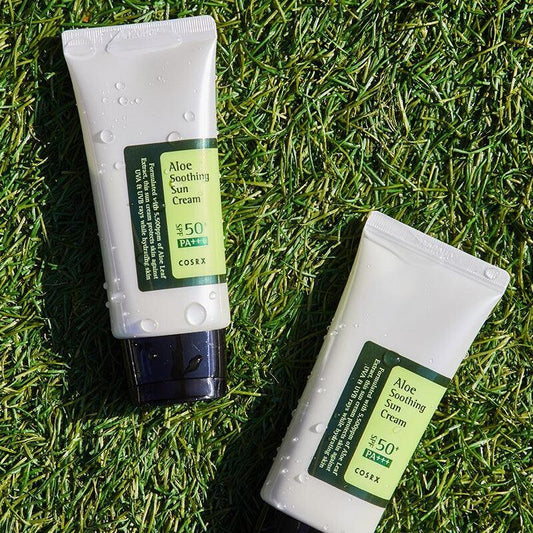 COSRX Aloe Soothing Sun Cream ramintis kremas nuo saulės SPF50