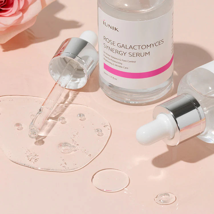 iUNIK Rose Galactomyces Synergy Serum skaistinamasis serumas