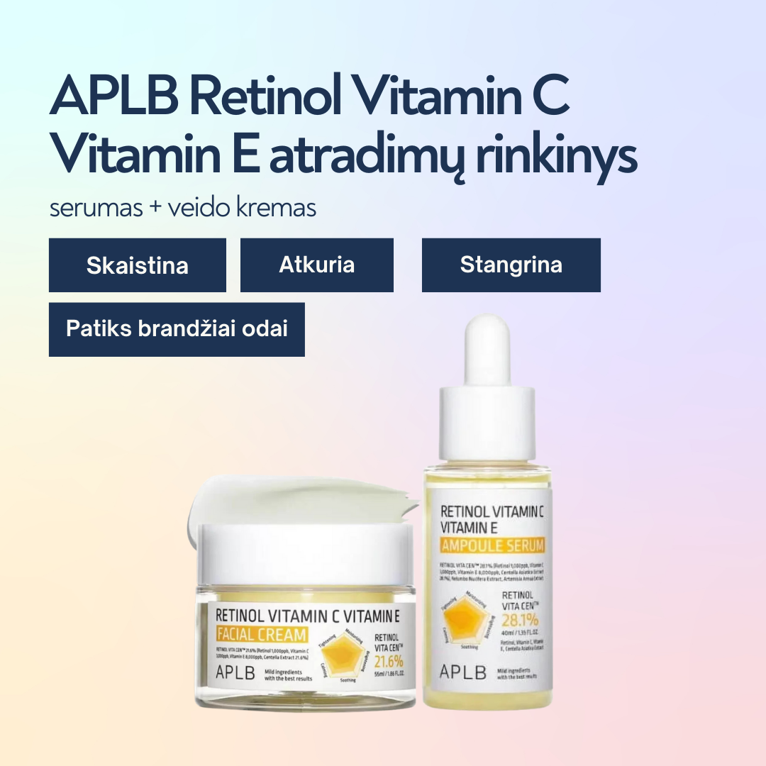 APLB Retinol Vitamin C Vitamin E mini rinkinys