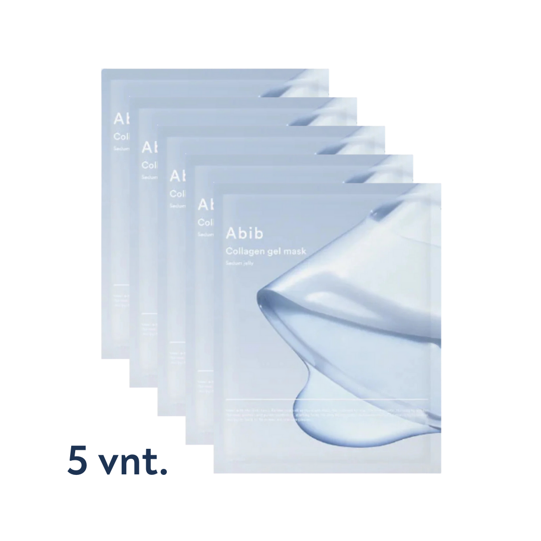 5 vnt. Abib Collagen Gel Mask Sedum Jelly hidrogelio veido kaukių rinkinys