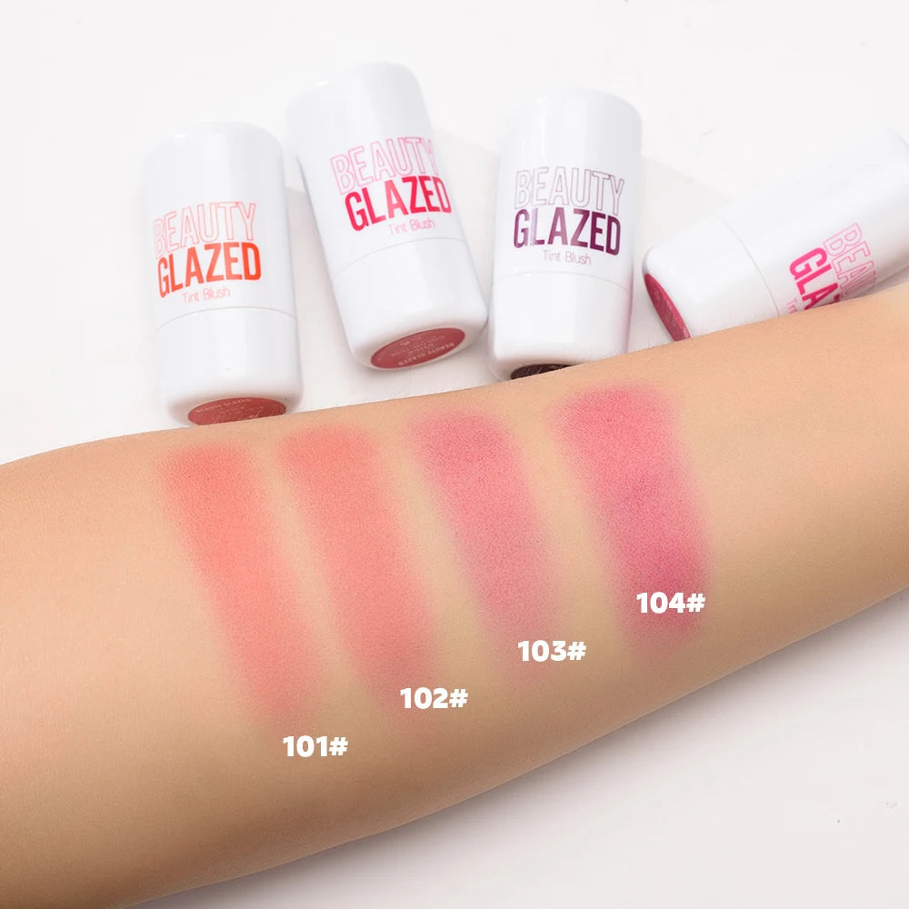 BEAUTY GLAZED Jelly Tint Blush Stick skruostų, akių vokų ir lūpų tintas