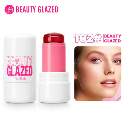 BEAUTY GLAZED Jelly Tint Blush Stick skruostų, akių vokų ir lūpų tintas