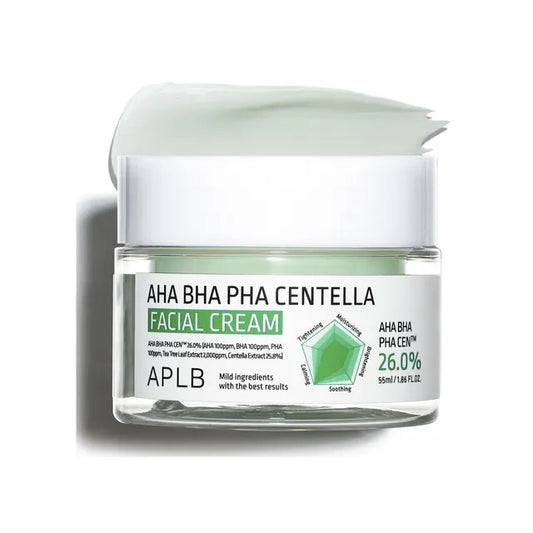 APLB AHA BHA PHA Centella Facial Cream veido kremas