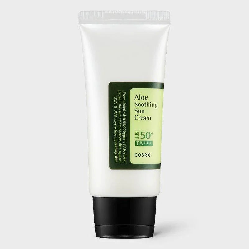 COSRX Aloe Soothing Sun Cream ramintis kremas nuo saulės SPF50