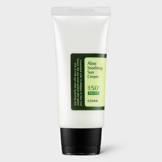 COSRX Aloe Soothing Sun Cream ramintis kremas nuo saulės SPF50