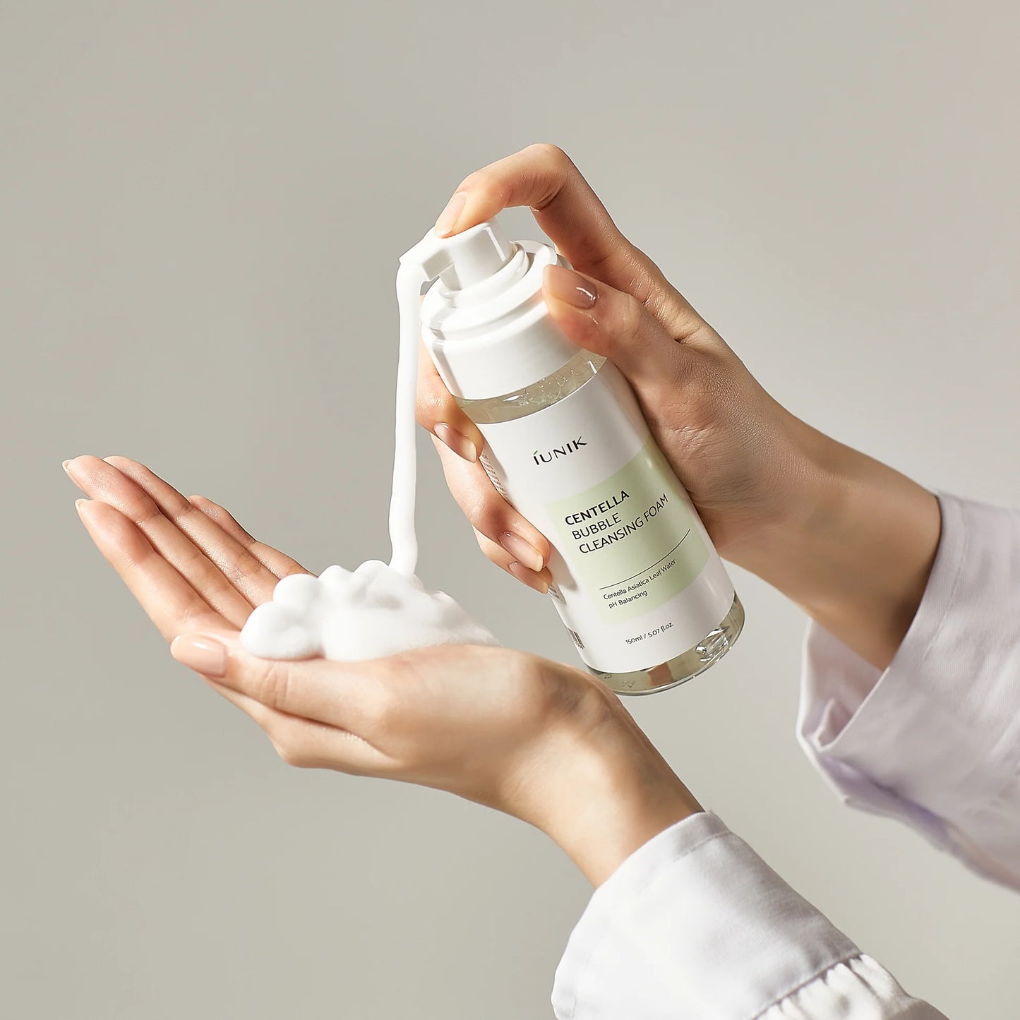 iUNIK Centella Bubble Cleansing Foam putojantis prausiklis