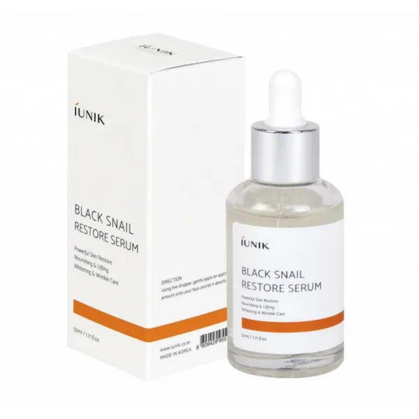 IUNIK Black Snail Restore Serum regeneruojantis serumas su juodosios sraigės ekstraktu