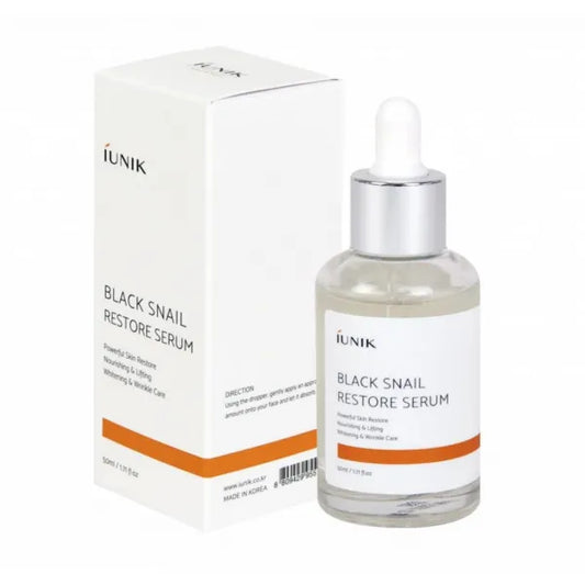 IUNIK Black Snail Restore Serum regeneruojantis serumas su juodosios sraigės ekstraktu