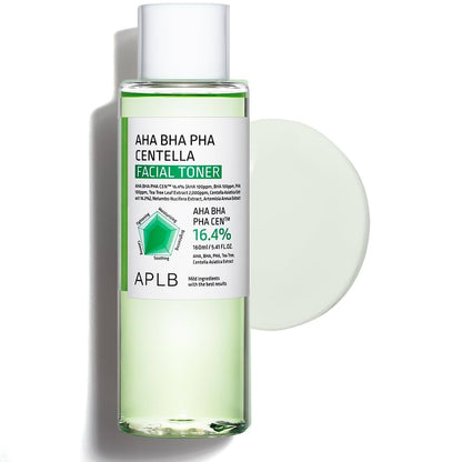 APLB AHA BHA PHA Centella Facial Toner veido tonikas
