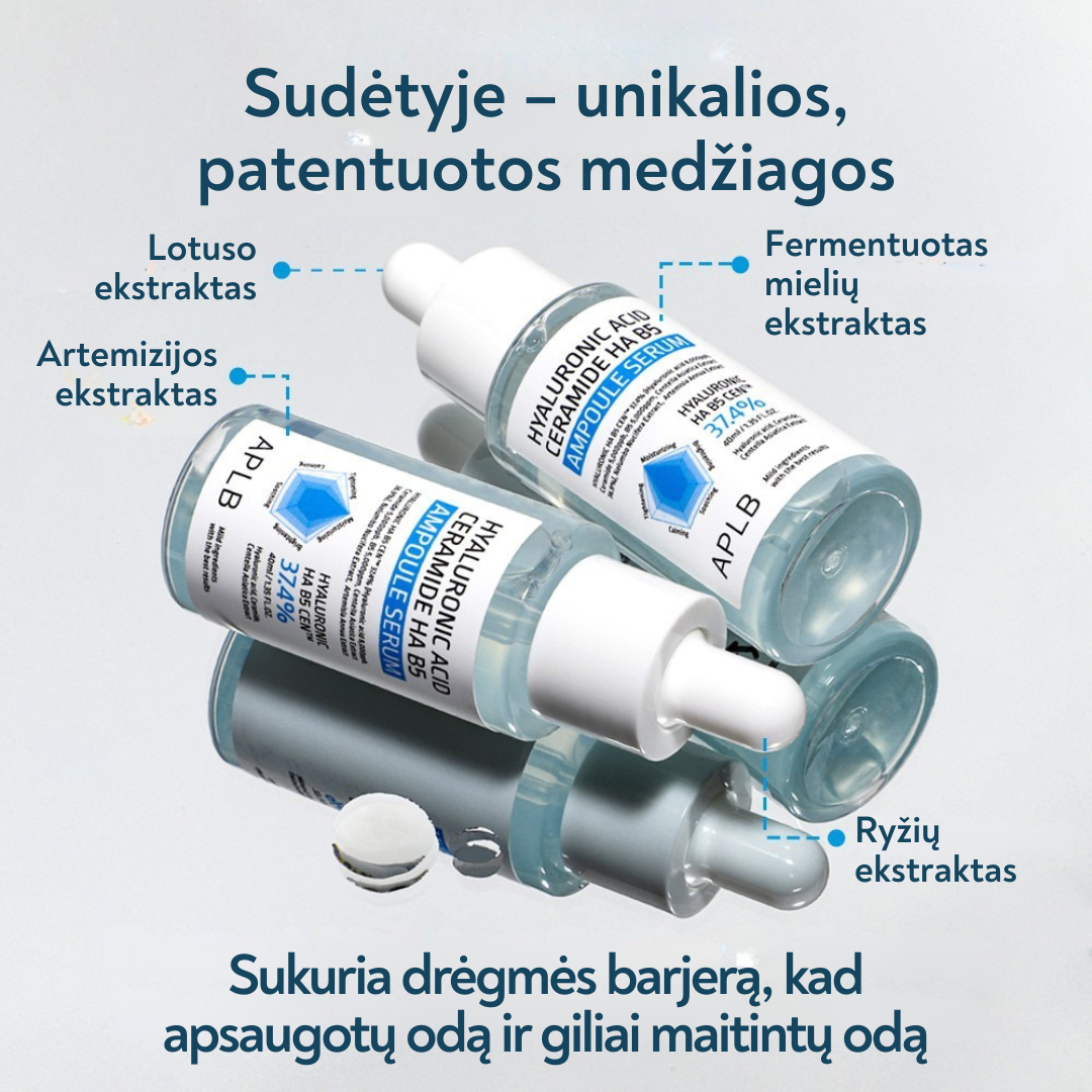 APLB Hyaluronic Acid Ceramide HA B5 Ampoule Serum veido ampulė-serumas