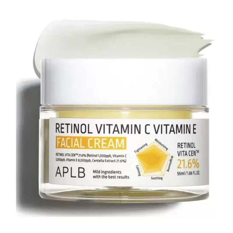 APLB Retinol Vitamin C Vitamin E Facial Cream veido kremas
