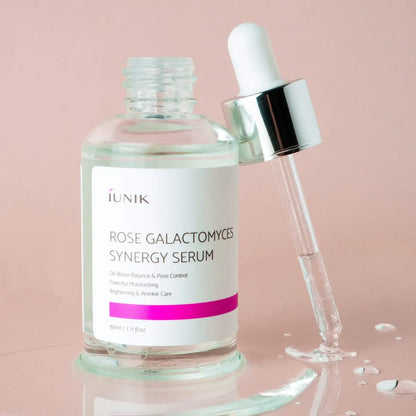 iUNIK Rose Galactomyces Synergy Serum skaistinamasis serumas