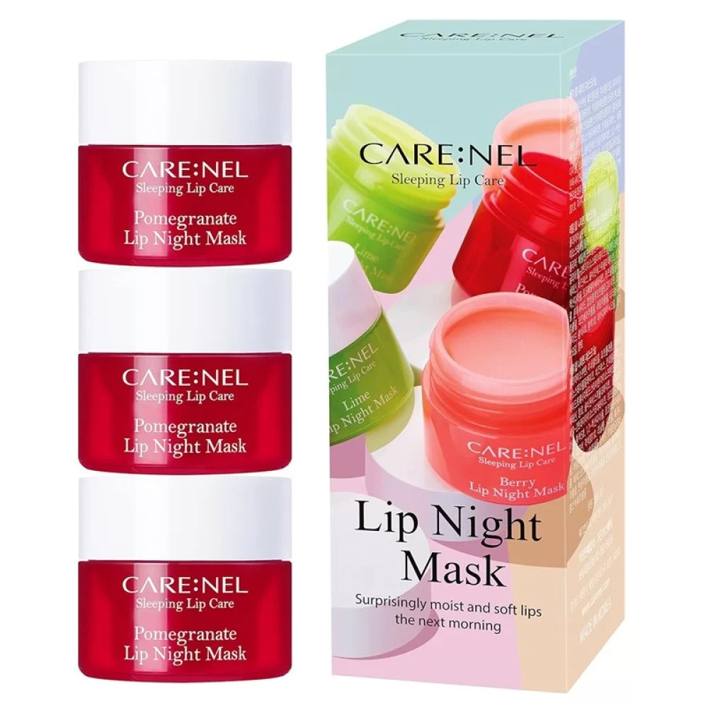 CARE:NEL Pomegranate Lip Night Mask naktinė lūpų kaukė